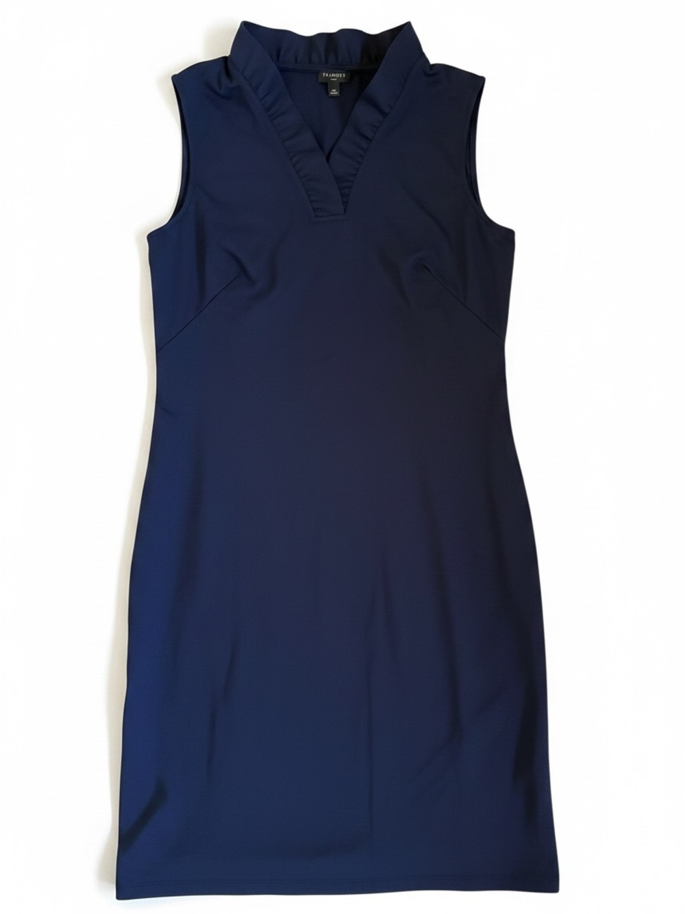 Talbots Navy Performance Knit Sheath Dress Size 10 Petite Sleeveless Stretch